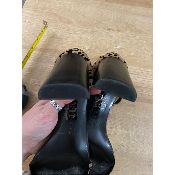 Rag & Bone Ellis Cheetah Print Animal Print Sandals Block Heels Sz 37.5, MP $425 - Picture 2 of 11
